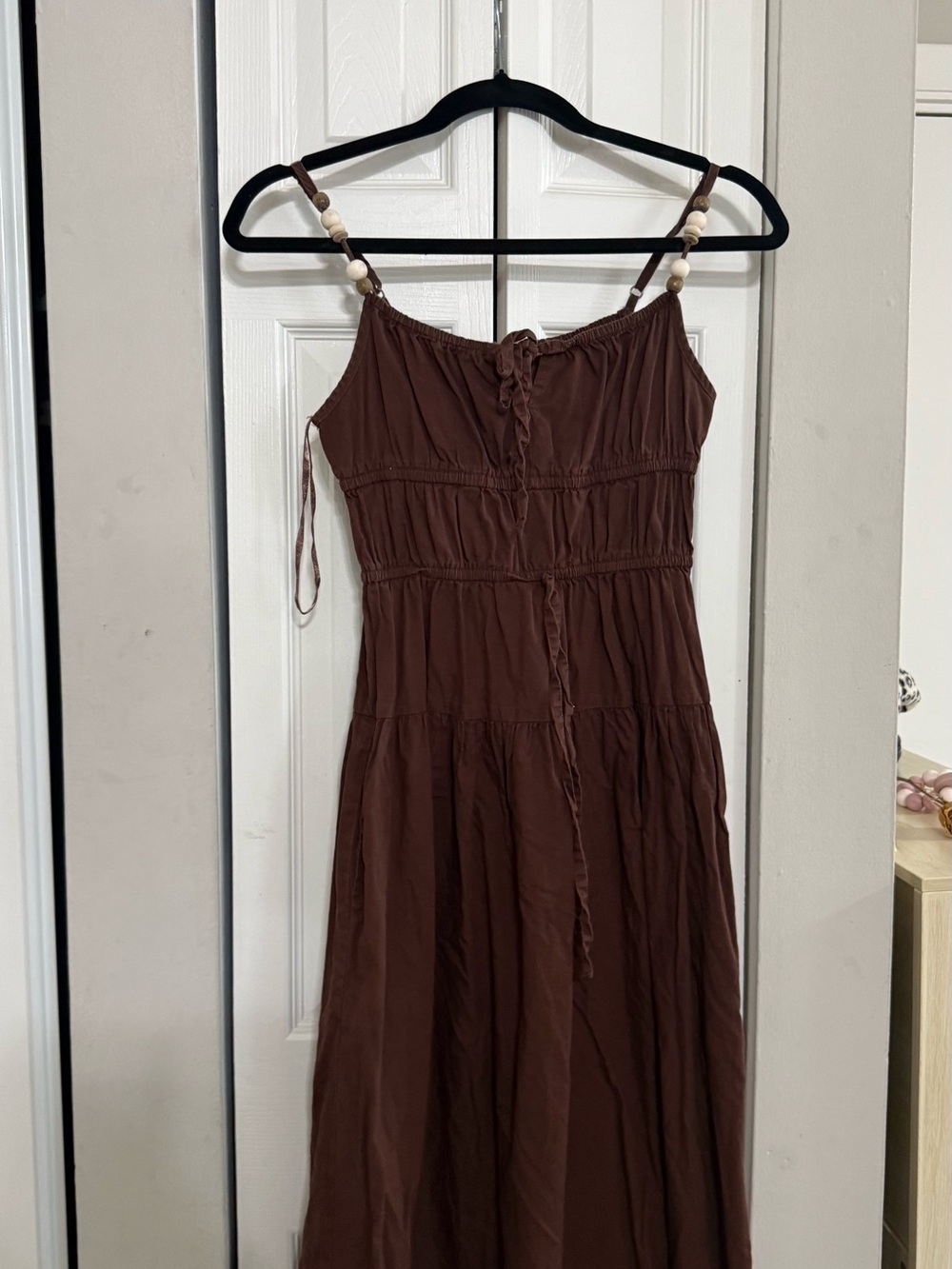 Brown cotton woman dress
